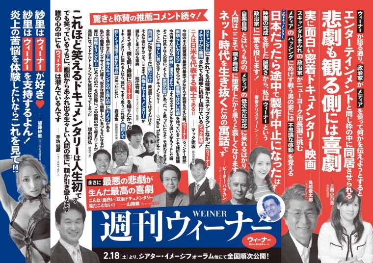 ウィーナー 懲りない男の選挙ウォーズ チラシデザイン